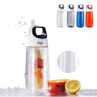 Fruit Water Bottle Cup W/ Straw