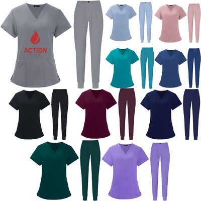 V Neck Medical Uniform Set