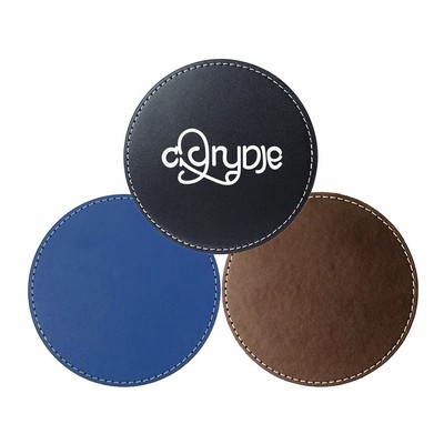 PU Leather Round Heat-insulating Coaster