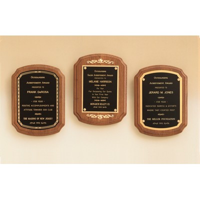 Coventry Series American Walnut Plaque w/ Engraving Plate (5"x7")