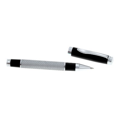 Silver Glass Fiber Finish Roller Ball Pen