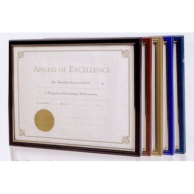 Gold Trim Economy Certificate Frame - 8.5x11