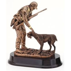 Hunter w/ Dog Figure - 9 3/4"