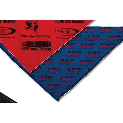 Small Printed Triangle Pet Bandana w/Hem Opening For Collar