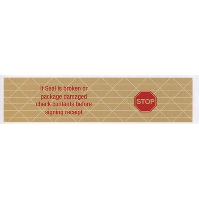 Stock Imprinted Reinforced Gummed Tape 3" x 375' (Stop)