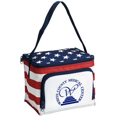 Patriotic 6 Can Cooler Bag