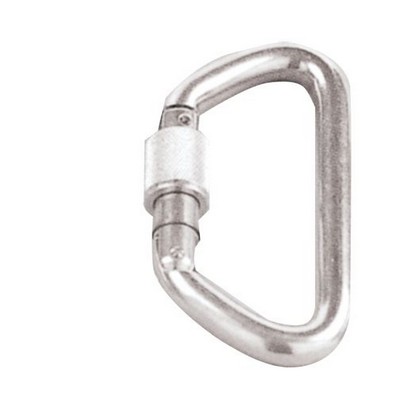 Silver Locking D Carabiner