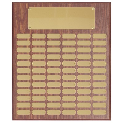 Perpetual 72 Plate Plaque w/ Black Brass Plates (18"x24")