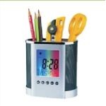 Wide Mouth Pen Holder & Digital Clock