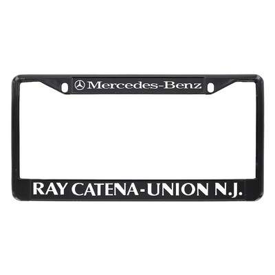 Black Coated Zinc Die Cast Painted License Plate Frame (Overseas Production)