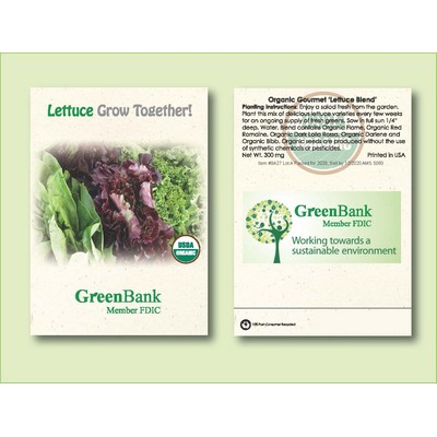 Organic Lettuce Gourmet Blend Seed Packet (3.25" x 4.5")