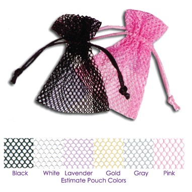 Drawstring Fishnet Pouches 4" X 5.5" (Blank Only)