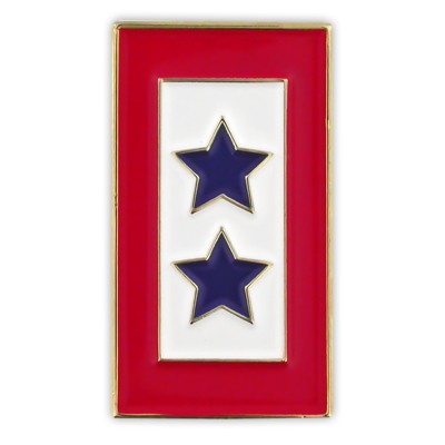 Blue 2 Stars Service Flag Pin