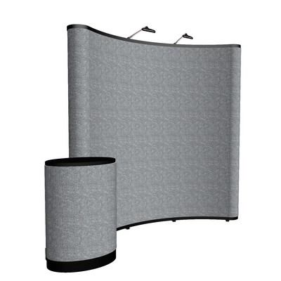 8' Curved Show 'N Rise Floor Display Kit (Fabric)