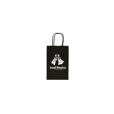 Solid Black Tint on Kraft Bag (5.25"x3.5"x8.875")