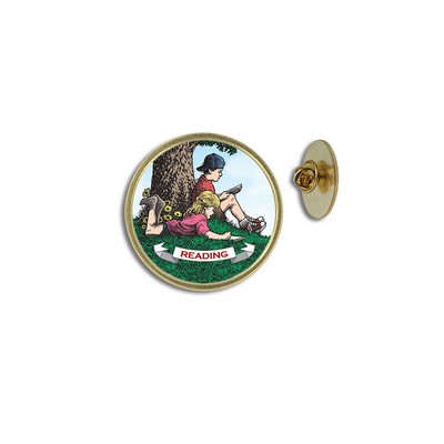 1" Reading Lapel Pin