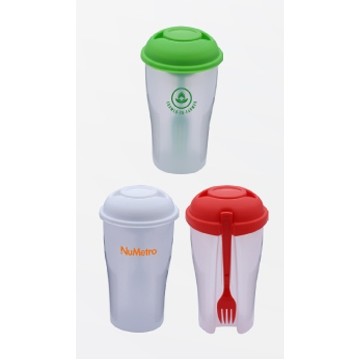 24 Oz. Salad Buddy Salad Shaker w/Dressing Cup & Fork