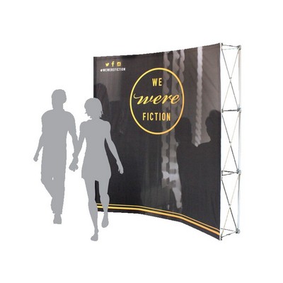 Pop-Up Fabric Display - Curved Wall With No Wrap Around (8'x8')