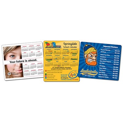 School Calendar Magnet - 3.5x4 Round Corners - 25 mil.