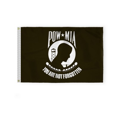 POW MIA Flags 2x3 foot (black & white)