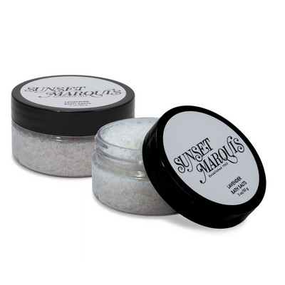 3 oz. Aromatherapy Bath Salts Jar with Black Lid