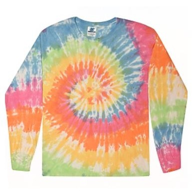 Colortone Youth Heavyweight Cotton Tie-Dyed Long Sleeve T-Shirt