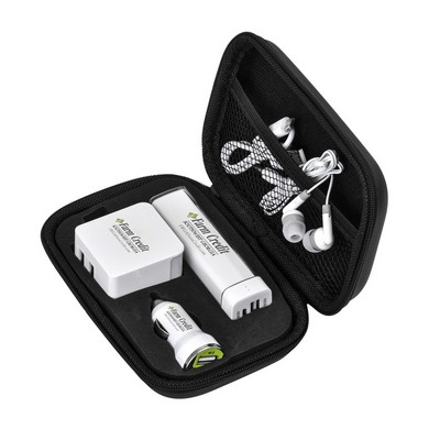 Tech Travel Charging Set w/Dual-Port Car Charger