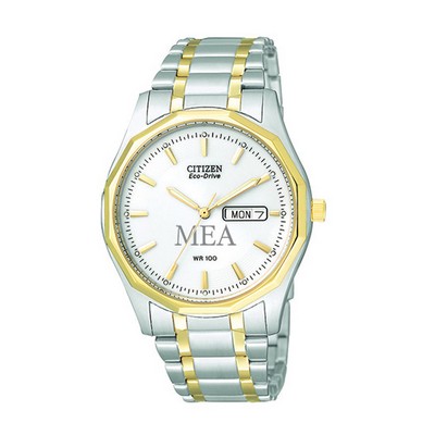 Men's Citizen® Eco-Drive® Two-Tone Watch (Blue Dial)