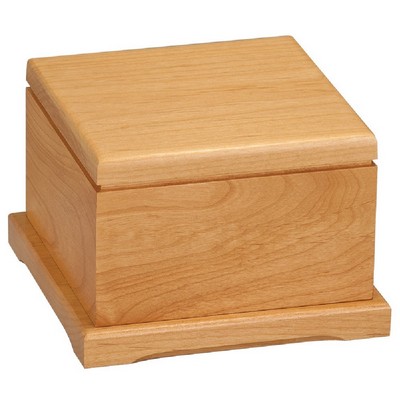 5 x 5 Red Alder Pet Urn with Laser Engraved Lid