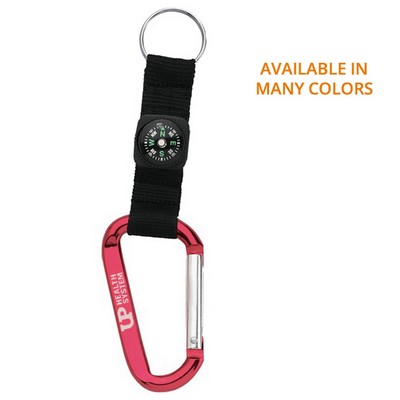 Combo Carabiner Compass Keychain