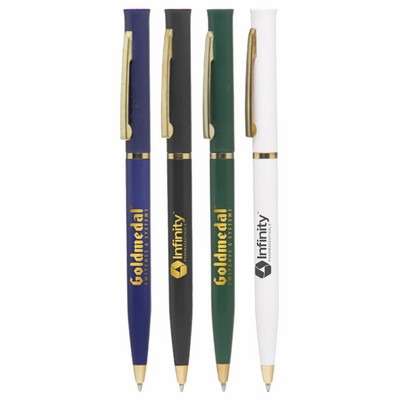 Union Printed - Promotional Hotel Desk Twister Pen with Gold Trim