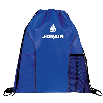 Dual Pocket Drawstring Backpack