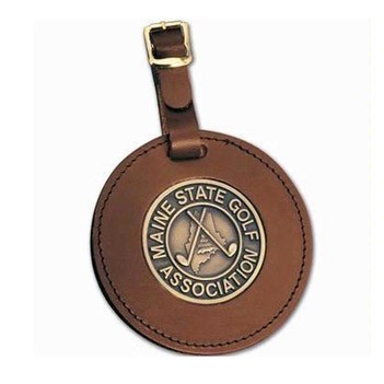 Medallion Luggage Tag w/ Die Struck Brass Insert