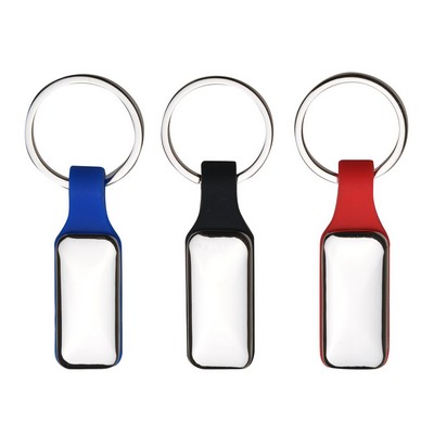 Metal Keychain With Silicon Strap