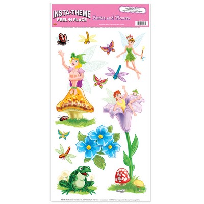 Fairies & Flowers Peel 'N Place Wall Cling