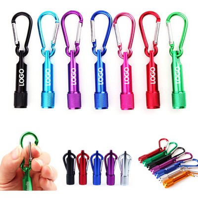 LED Flashlight Keychain With Carabiner