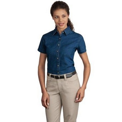 Port & Company® Ladies' Short Sleeve Value Denim Shirt