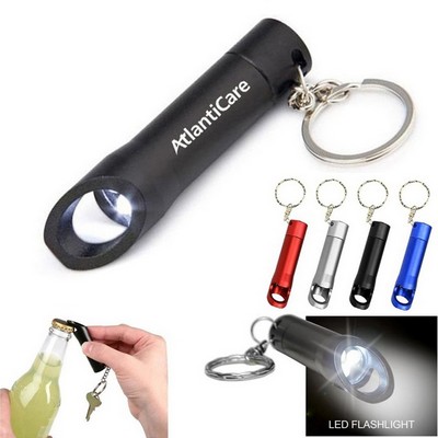 Aluminum LED Bottle Opener Keychain