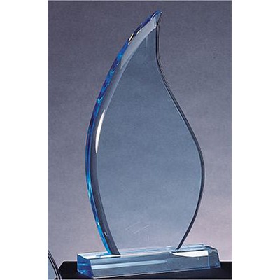 Acrylic Flame Award, Sapphire, Medium (5"x10-1/2")