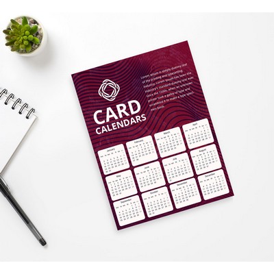 Card Calendars - Printed Front and Back (5" x 7")