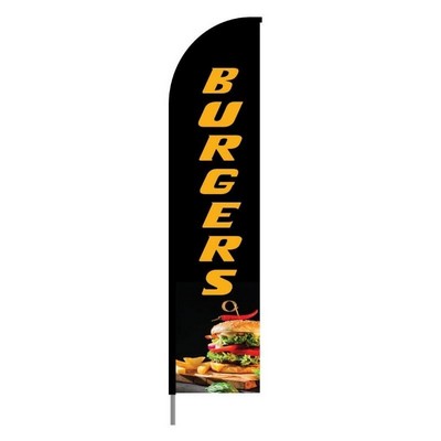 Burgers, Fries & Sandwiches Flag- Feather Banner - Burgers A