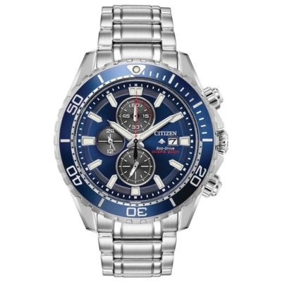 Citizen Men's Eco-Drive Promaster Diver Watch, Stainless Steel with Blue Dial