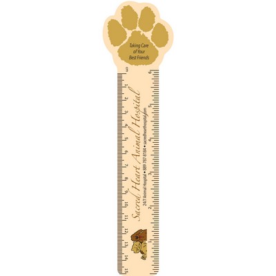 Custom shaped 8" bookmarks & rulers - Paw