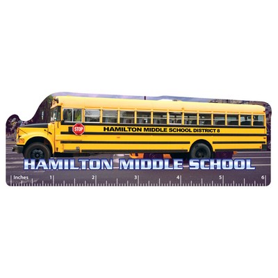 Custom shaped 6" rulers - School Bus