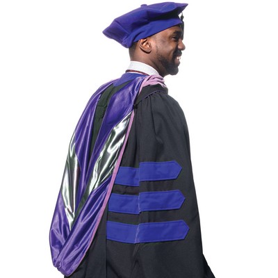 Black Doctoral Cap & Gown Set with Tassel