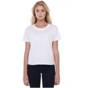 Startee Apparel Womens Raw Neck Boxy Tee