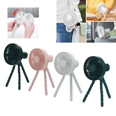 Rechargeable Tripod Clip-On Fan, Handheld