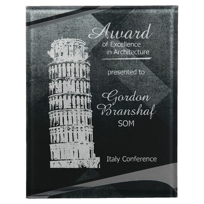 7.75" x 9.75" Black & Silver Apex Plaque Award