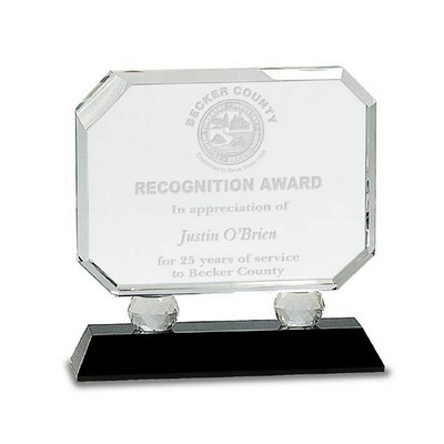 Bracken Rectangle Crystal Award, 6 3/4"H