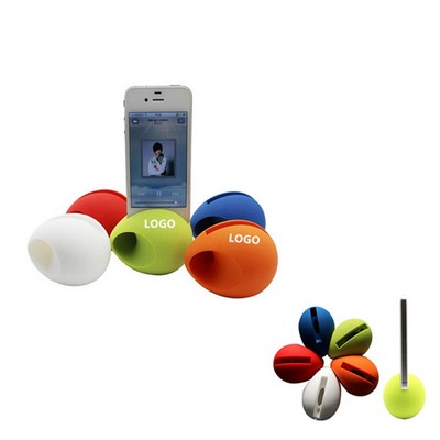 Silicone Egg Shaped Mobile Phone Speaker Stand